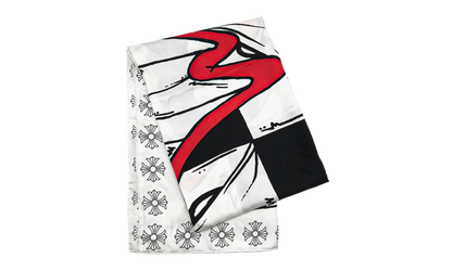 Matty Boy Chomper Silk Scarf "White / Black" CHRM1143