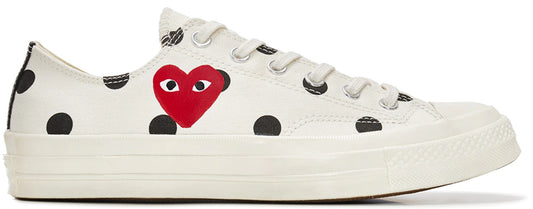 Chuck Taylor All-Star 70s Ox Comme des Garcons PLAY Polka Dot White