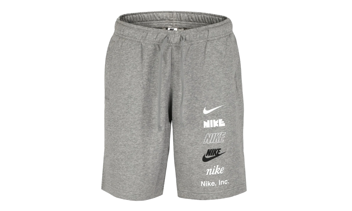 Club+ French Terry Multi-Logo Shorts "Dark Grey Heather" FB8830 063