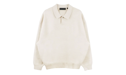 Knit Long Sleeves Polo "Cloud Dancer" 192BT232181F