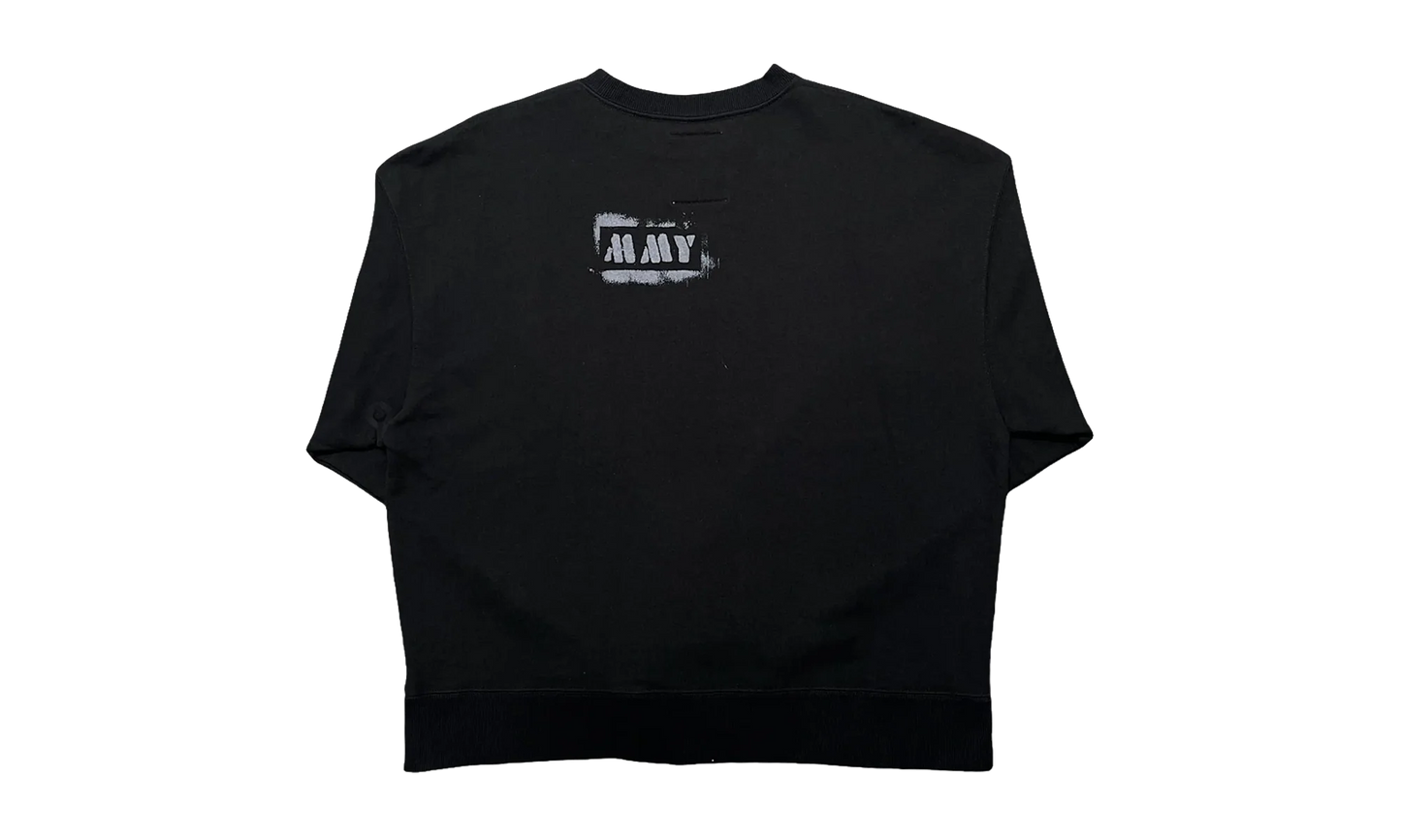 Smiley Face Crew Sweatshirt "Black" A09PO713 BLACK