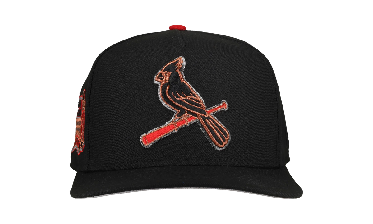 9FIFTY St. Louis Cardinals Busch Stadium A Frame Snapback Hat "Black Metallics" NE384