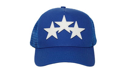 Three Star Trucker Snapback Cap "Blue / White" MAH002 466