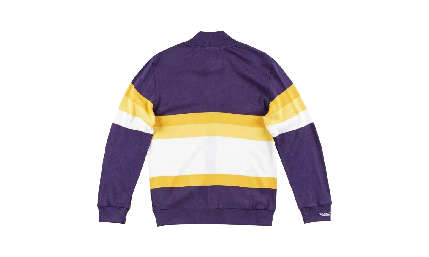 NBA Front Stripe Full Zip Sweater "Los Angeles Lakers - Purple" SWTRAJ18024 LALPURP