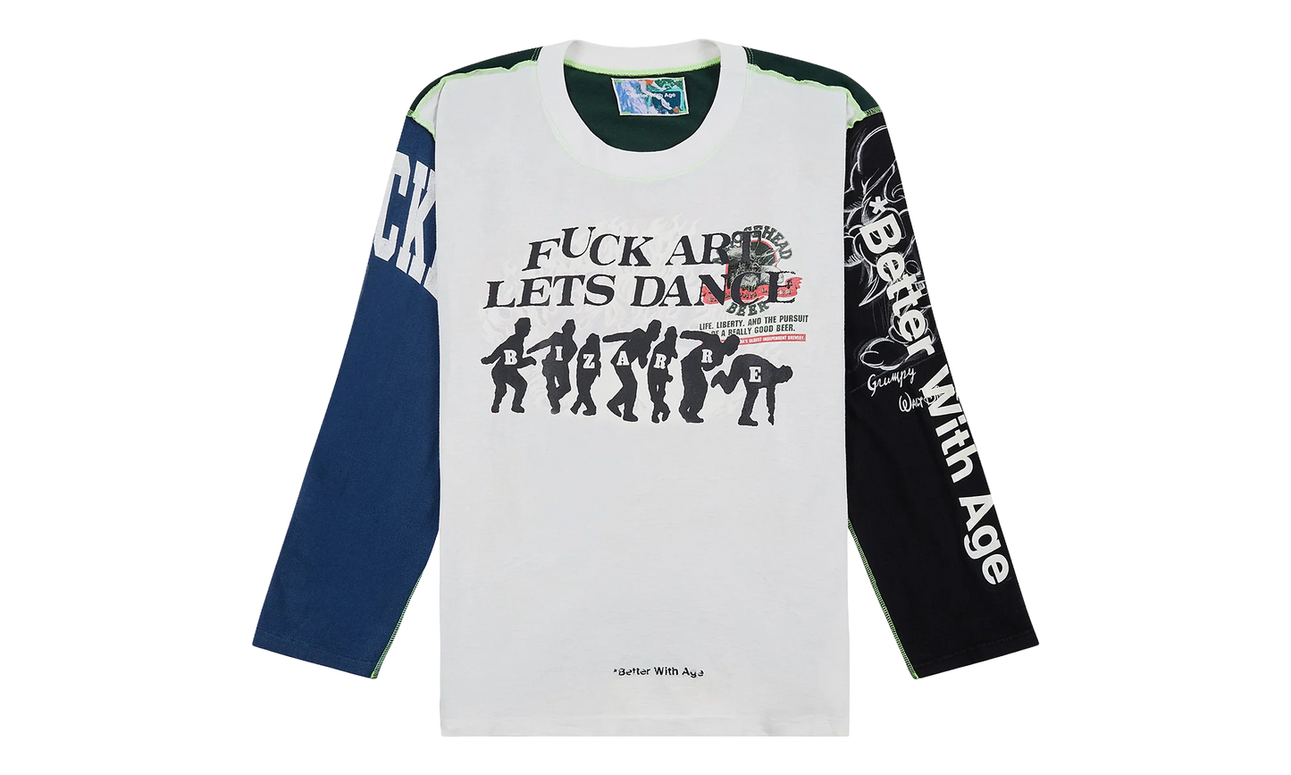 Disco Reversible Long-Sleeve Tee "White" BWA64