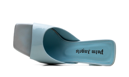 Mule Leather Heels WMNS "Blue" PWIJ003S23LEA0014000