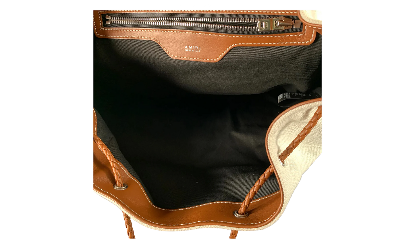 Canvas Rucksack Backpack "Cream" Y0A30322CC_Natural/Brown