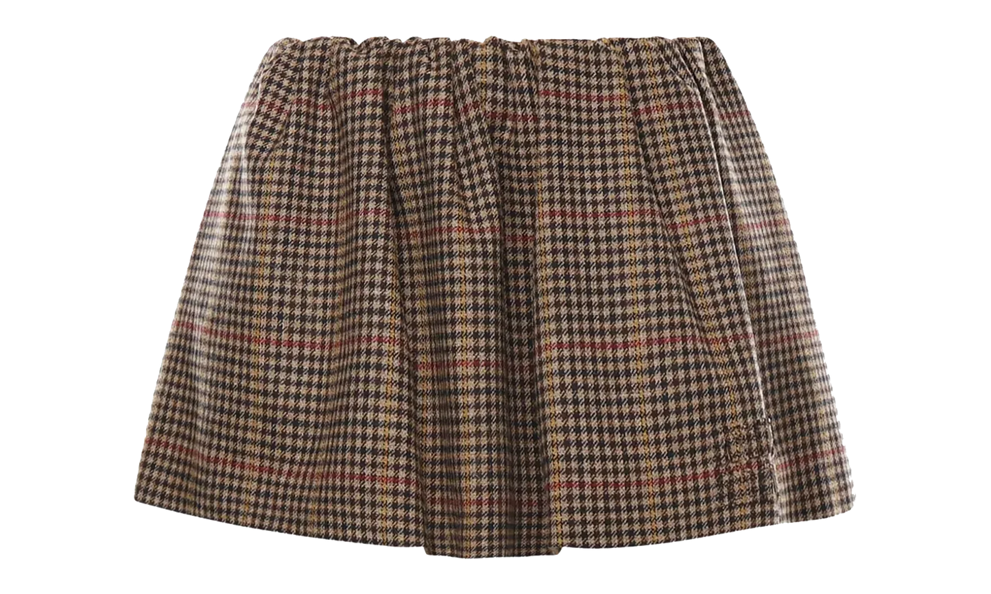 Houndstooth Mini Skirt WMNS "Brown" MG2594 S OOO 181J F0040