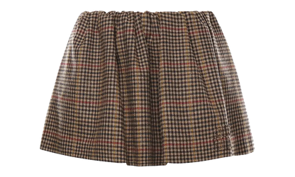 Houndstooth Mini Skirt WMNS "Brown" MG2594 S OOO 181J F0040