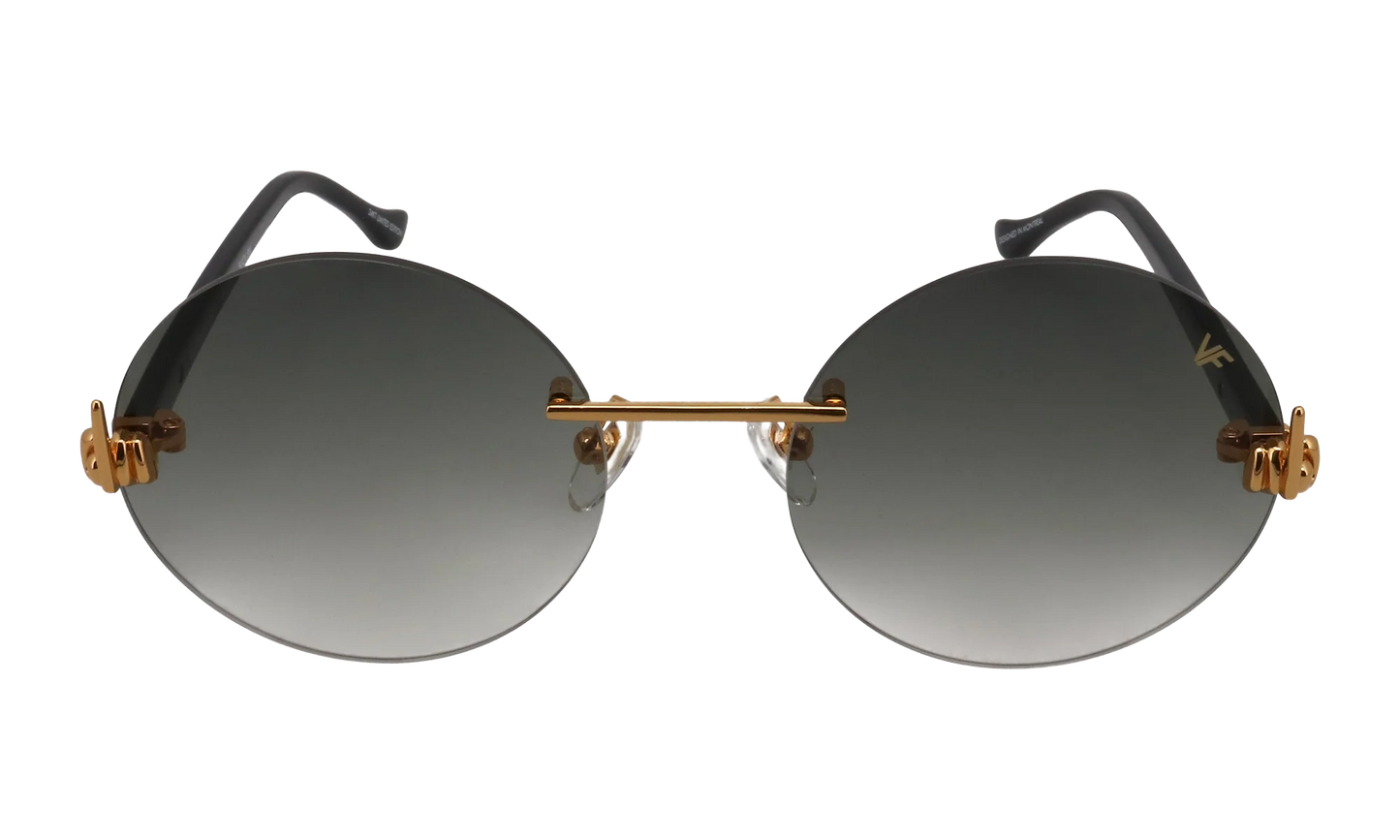 508 Rimless Drill Mount F.U. Edition 24KT "Yellow Gold / Black / Grey Gradient" DMMF2 0003 15T8