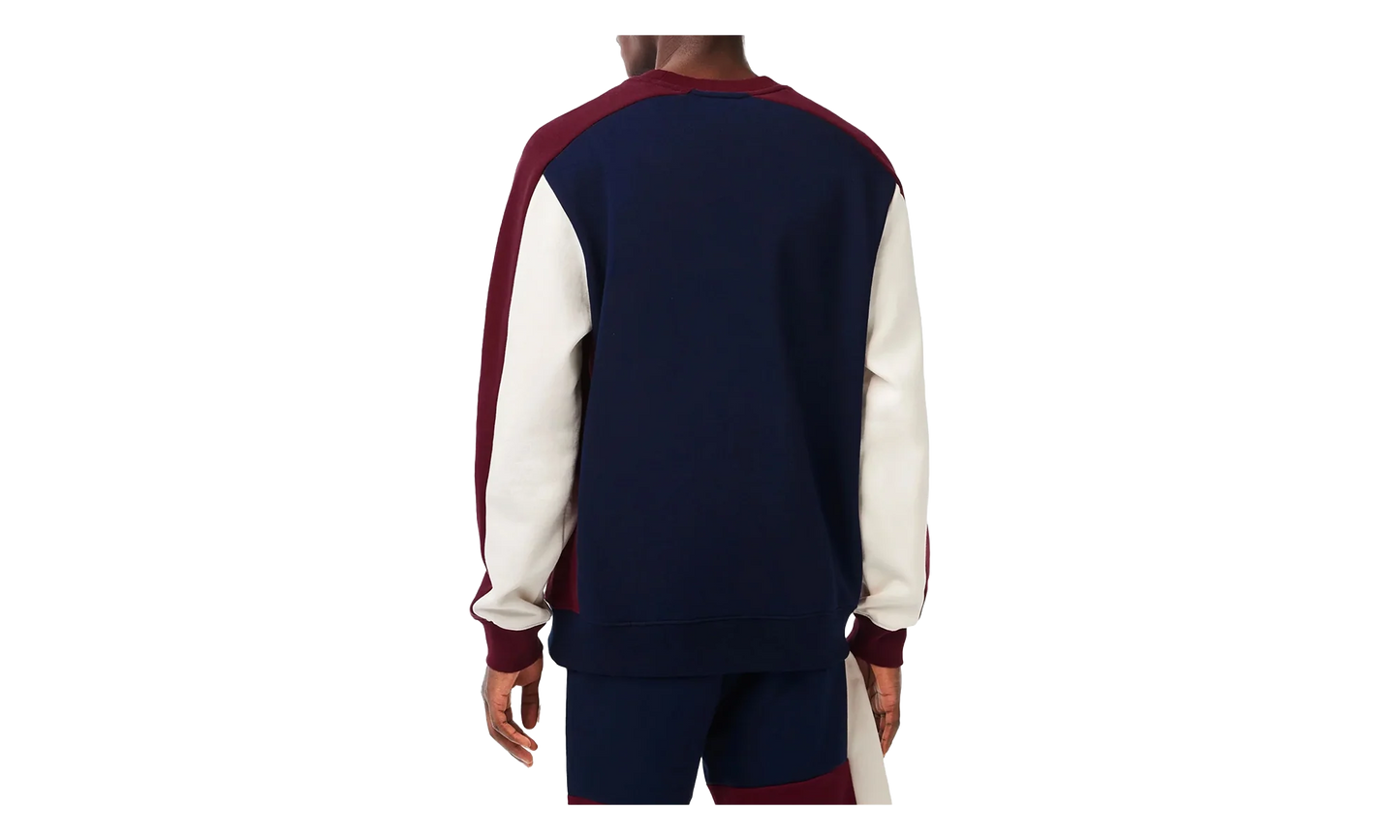 Brushed Fleece Colourblock Sweatshirt "Navy / Zinfandel" SH1299 PIG