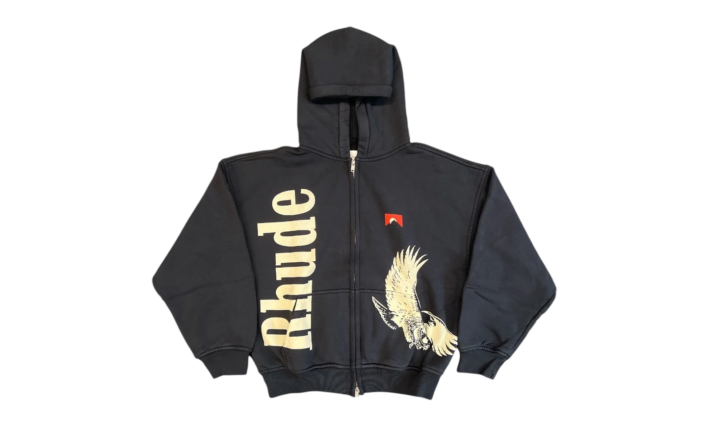 Eagle Pass Zip-Up Hoodie "Vintage Black / White" RHSS26HO08012 BLK