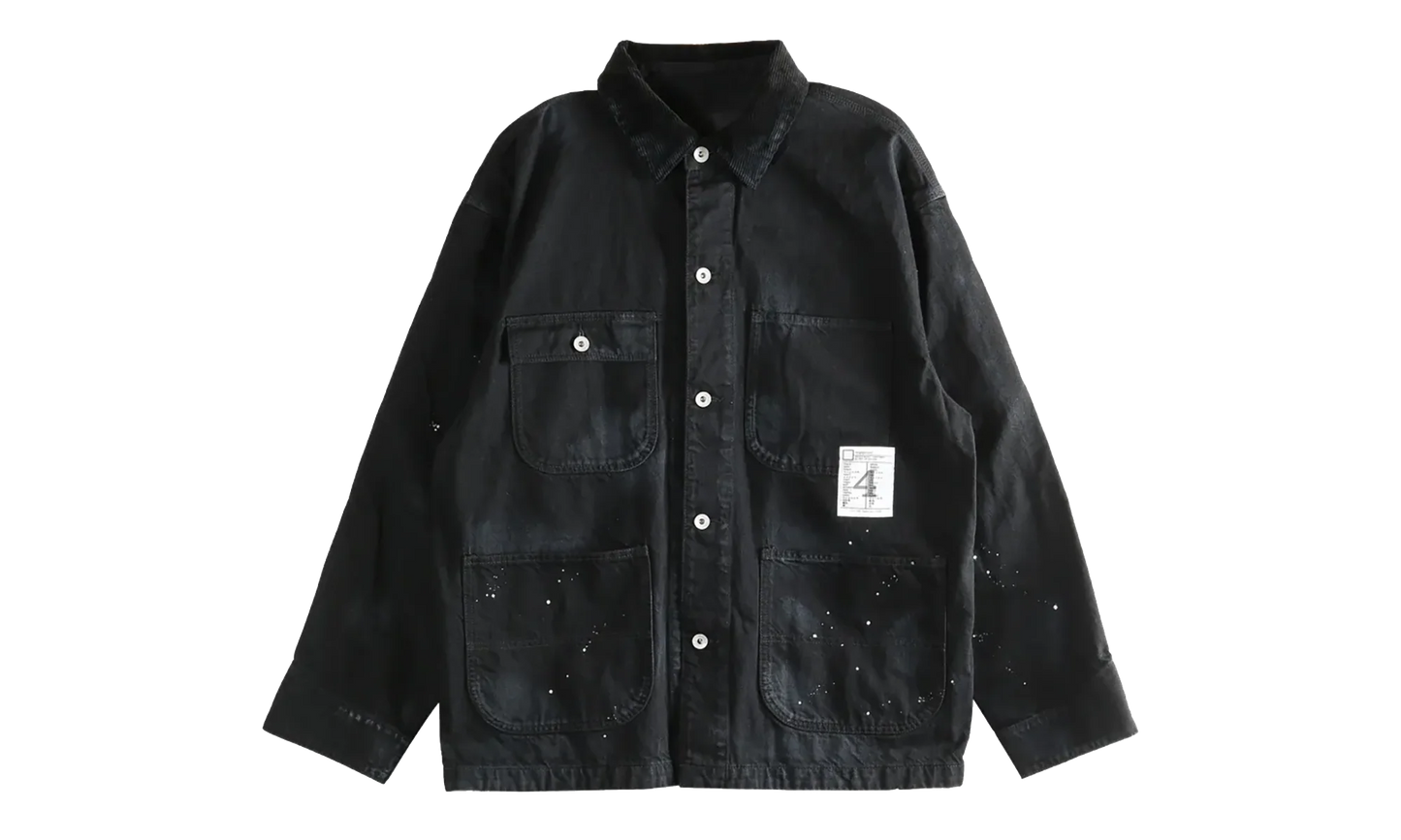 Washed Coverall Jacket "Black" 252AQNH JKM05 BLAC