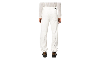 Cracked Dye Logo Sweatpants "White Black" PS23MJL026 100