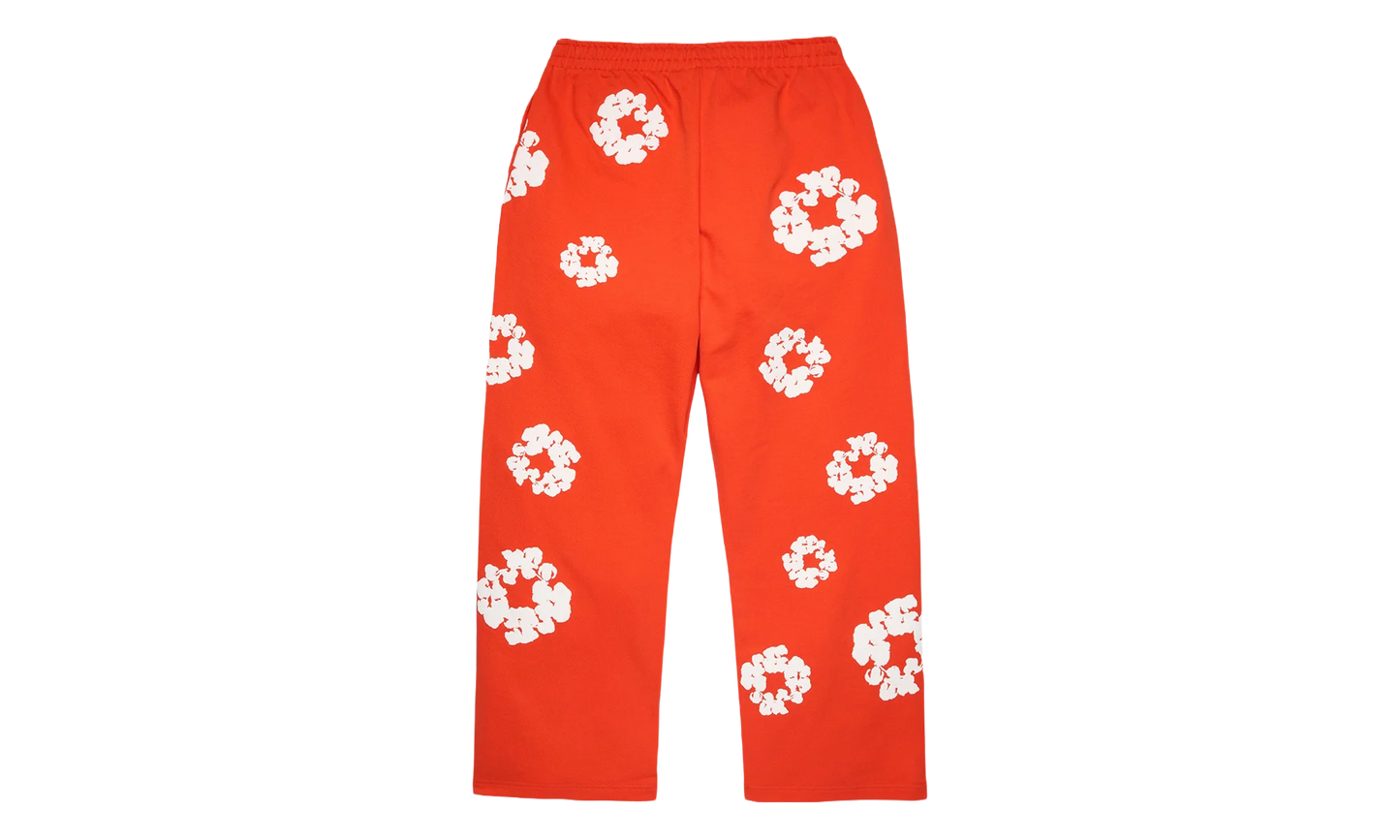 Cotton Wreath Baggy Sweatpants "Dark Orange" DT619