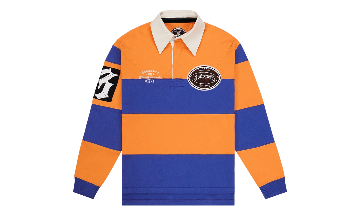 Classic Field Rugby Shirt "Orange / Blue" JUEQ81MO