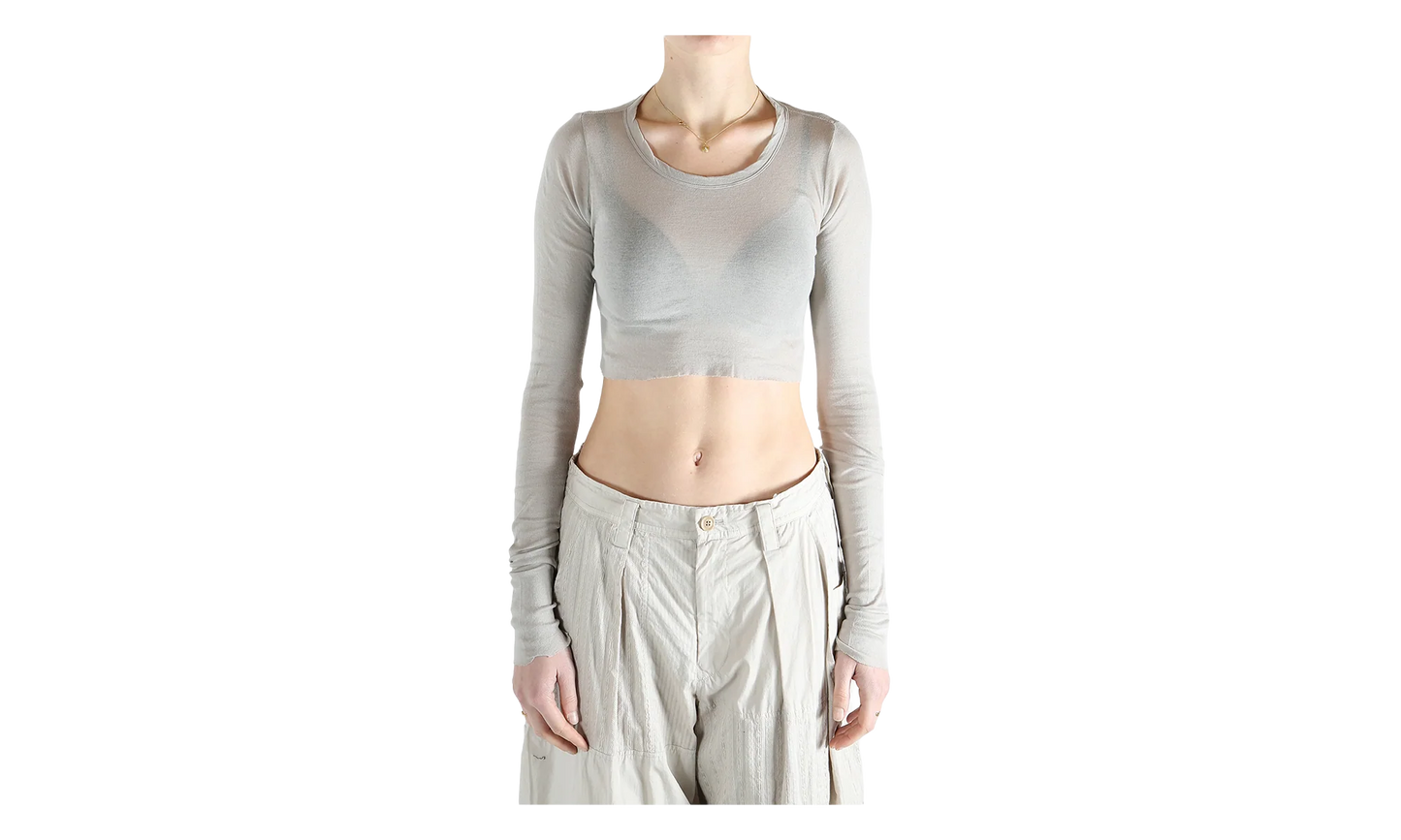 Long Sleeve Crop T-Shirt WMNS "Pearl" RP01F6220 MR 08