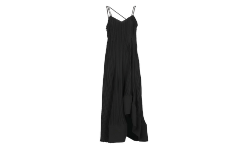 PLEATED LONG STRAP DRESS "Black" RW DR0014 5904 P24 10