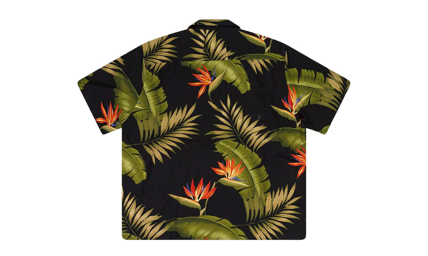 Snap Hawaiian Button-down Shirt "Black" RHD-MTPS-0095