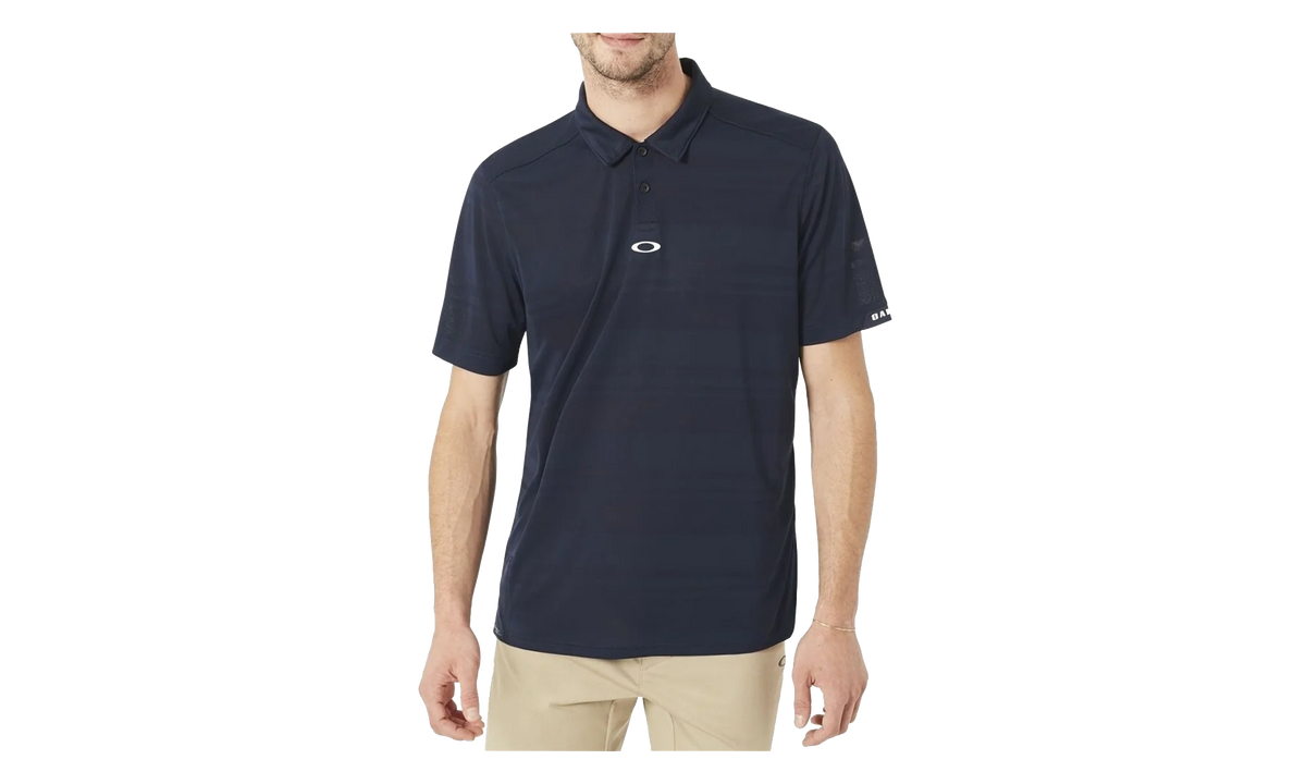 Aero Stripe Jacquard Polo Shirt "Fathom" 434034 6AC