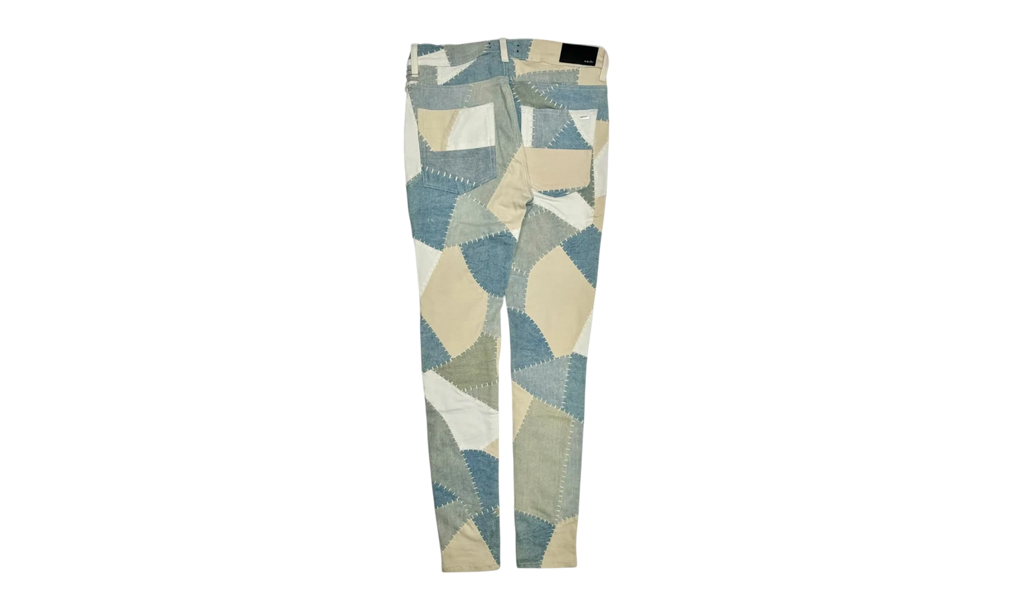 Skinny Denim Patchwork Jeans "Alabaster" S22MDF030 271