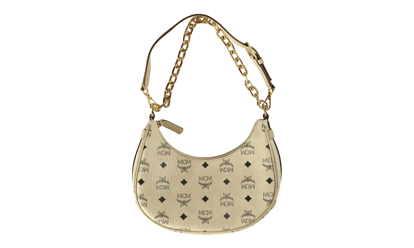 Aren Vi Hobo Bag "BEIGE/BLACK - Small" MWHFATA02 BEIGEBLACK