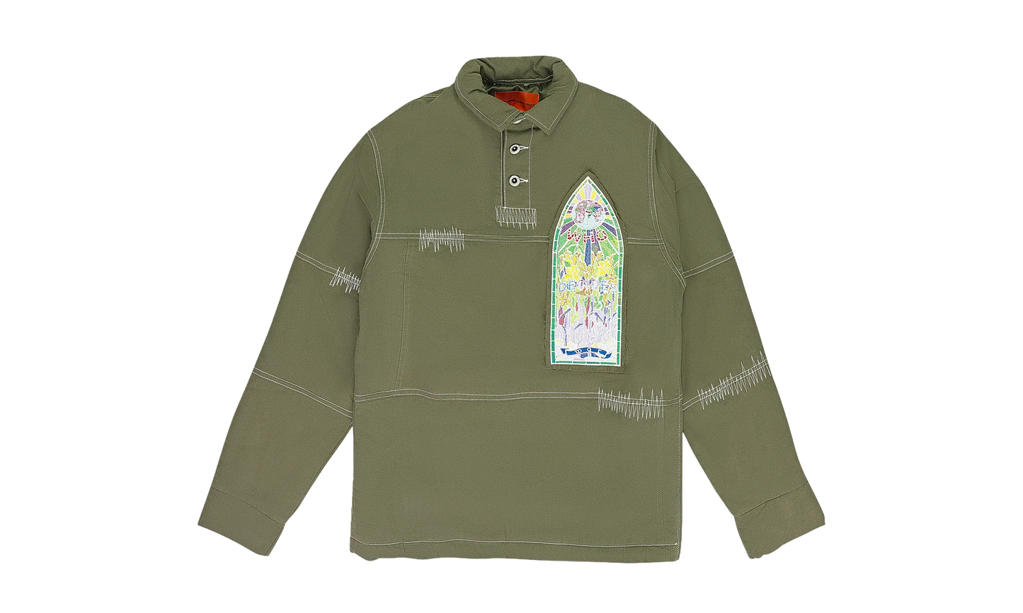 OVERSIZED RUGBY BUTTON-DOWN SHIRT "Green" 1111270011