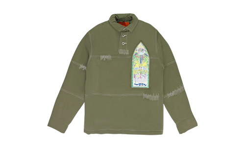 OVERSIZED RUGBY BUTTON-DOWN SHIRT "Green" 1111270011