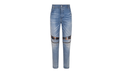 MX2 PLAID Straight-Fit Jeans "Clay Indigo / Orange" MDS194 481