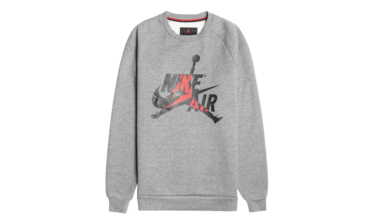 Air Jordan Jumpman Classics Crewneck Sweatshirt "Carbon Heather / Black" BV6006 091