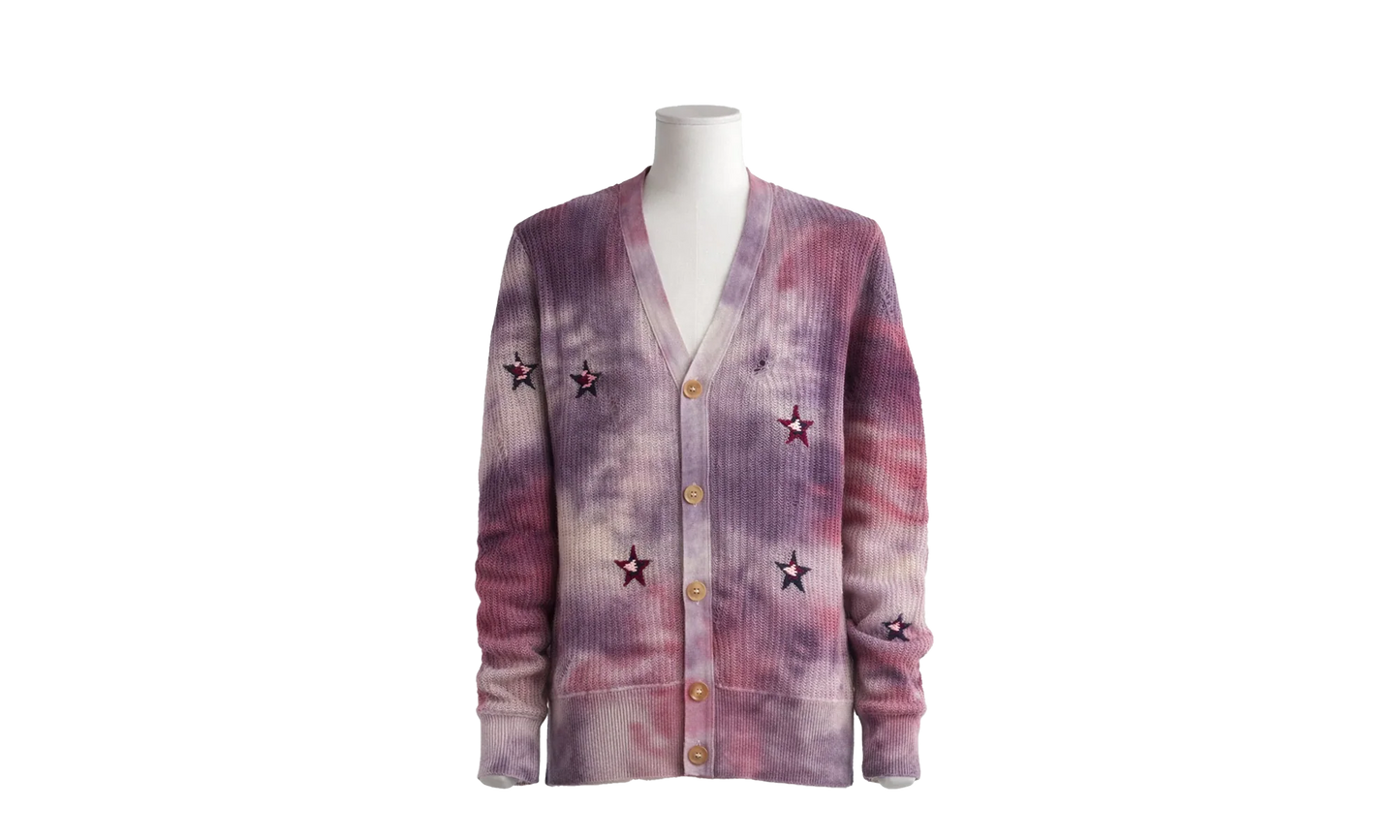 Tie Dye Stars Cardigan Sweater "Multi-Color" Y0W05279CC MUL