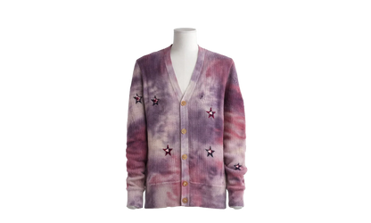 Tie Dye Stars Cardigan Sweater "Multi-Color" Y0W05279CC MUL