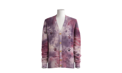 Tie Dye Stars Cardigan Sweater "Multi-Color" Y0W05279CC MUL
