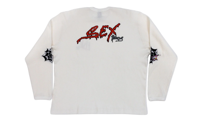 Live Sex Records long sleeve thermal "White" MB19