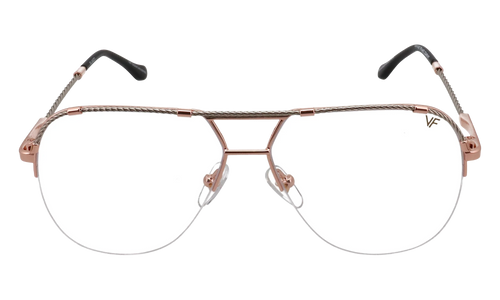 Blanco Half Rim 24KT Two-Tone "Rose / White Gold / Smoke Gradient Photochromatic" HRBA2 0010 2D4