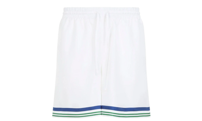 Tennis Club Icon Silk Twill Shorts "White" M AW25 TR 012 01