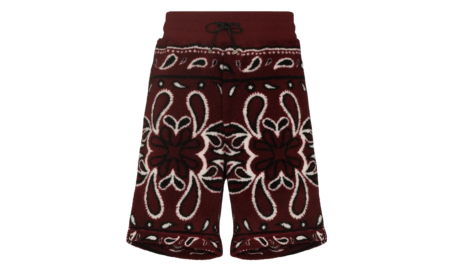 Bandana Fleece Shorts "Red" MKSS01643