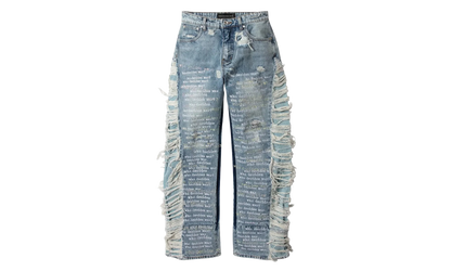 Ultra Flare Scripture Denim Jeans "Blue" EBGLDWUV
