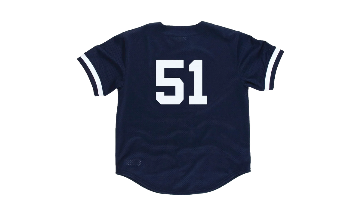 MLB Bernie Williams Authentic Batting Practice Button Front Jersey "1998 New York Yankees - Navy" ABBFAC20020 NYYNAVY98BWI