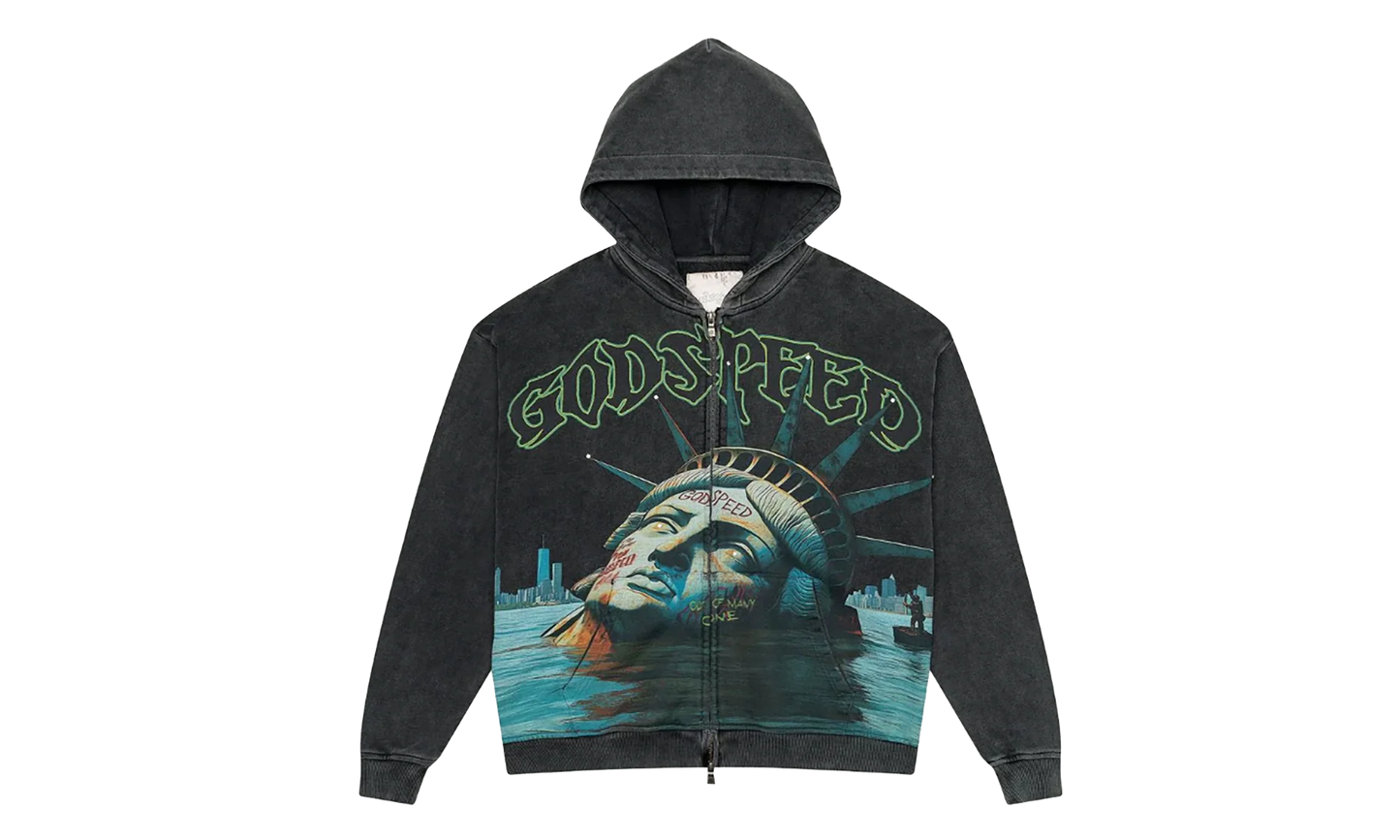 Sunken Liberty Zip-up Hoodie "Black" GS170