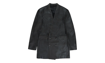 MARTINE ROSE LEATHER DOUBLE BREASTED LEATHER JACKET "BLACK" MRAW23521