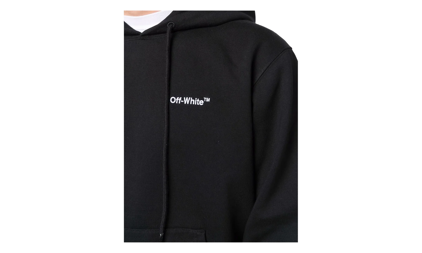 Helvetica Slim Hoodie "Black" OMBB097C99FLE0071001