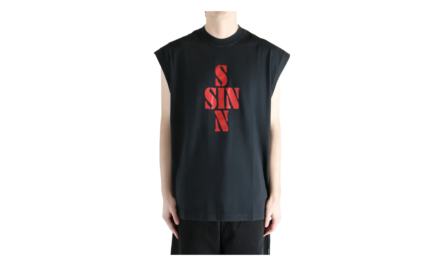 Sin Sleeveless T-Shirt "Black" ME76TR197B BLAC
