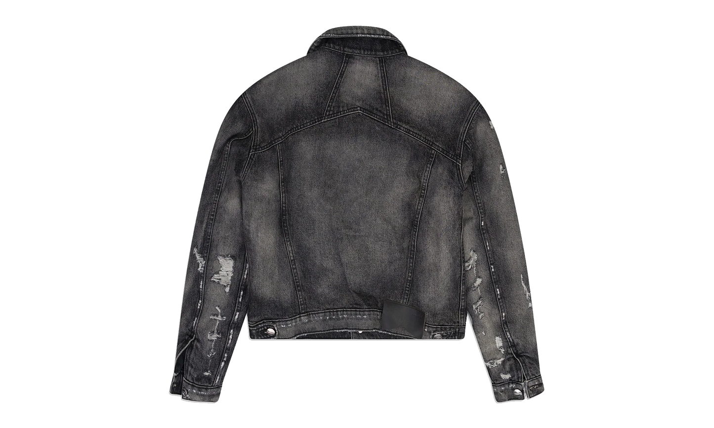 Ripped Denim Jacket "Grey" RHDMOTW0066 GRY