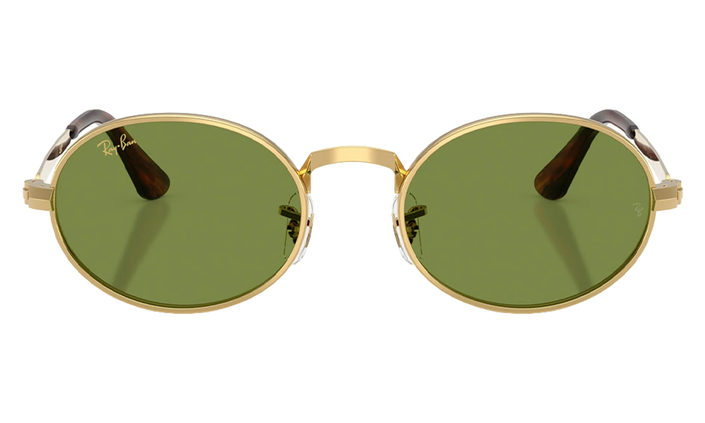 Ray-Ban Bold Metals "A$AP Rocky - Polished Arista Gold with Green Lens" RB3931 001 4E