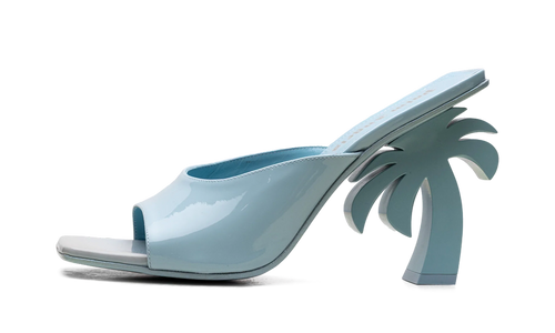 Mule Leather Heels WMNS "Blue" PWIJ003S23LEA0014000