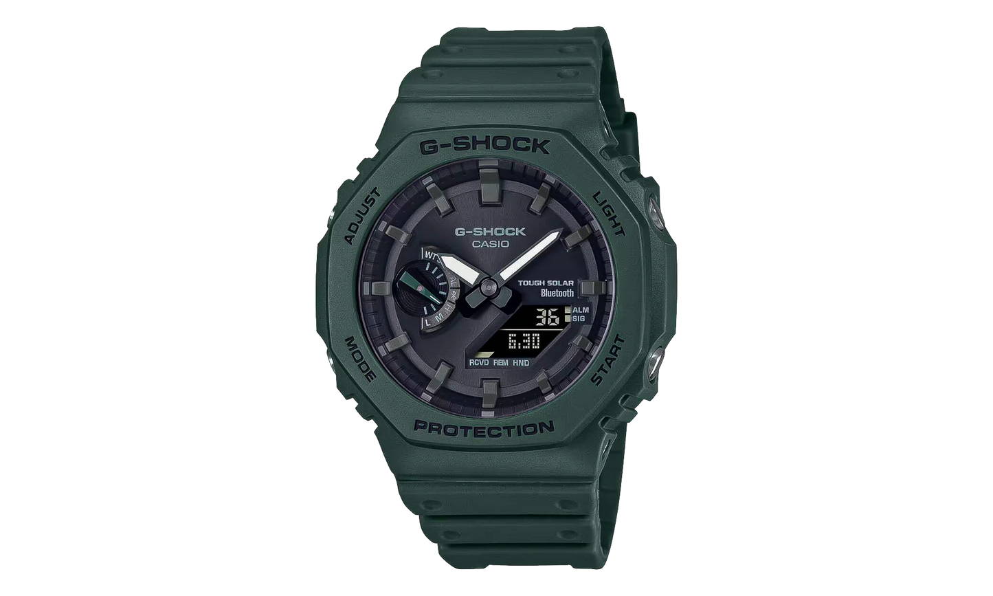 A/D Solar tooth Resin Watch Watch "Green" GAB2100 3A