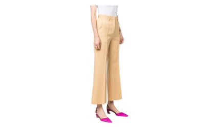 VIRGIN WOOL FLARED TROUSERS "EGGSHELL" RW TR0014 4885 P23 004
