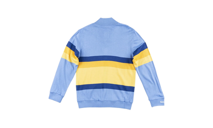 MLB Front Stripe Full Zip Sweater "Milwaukee Brewers - Light Blue" SWTRAJ18024 MBRLTBL