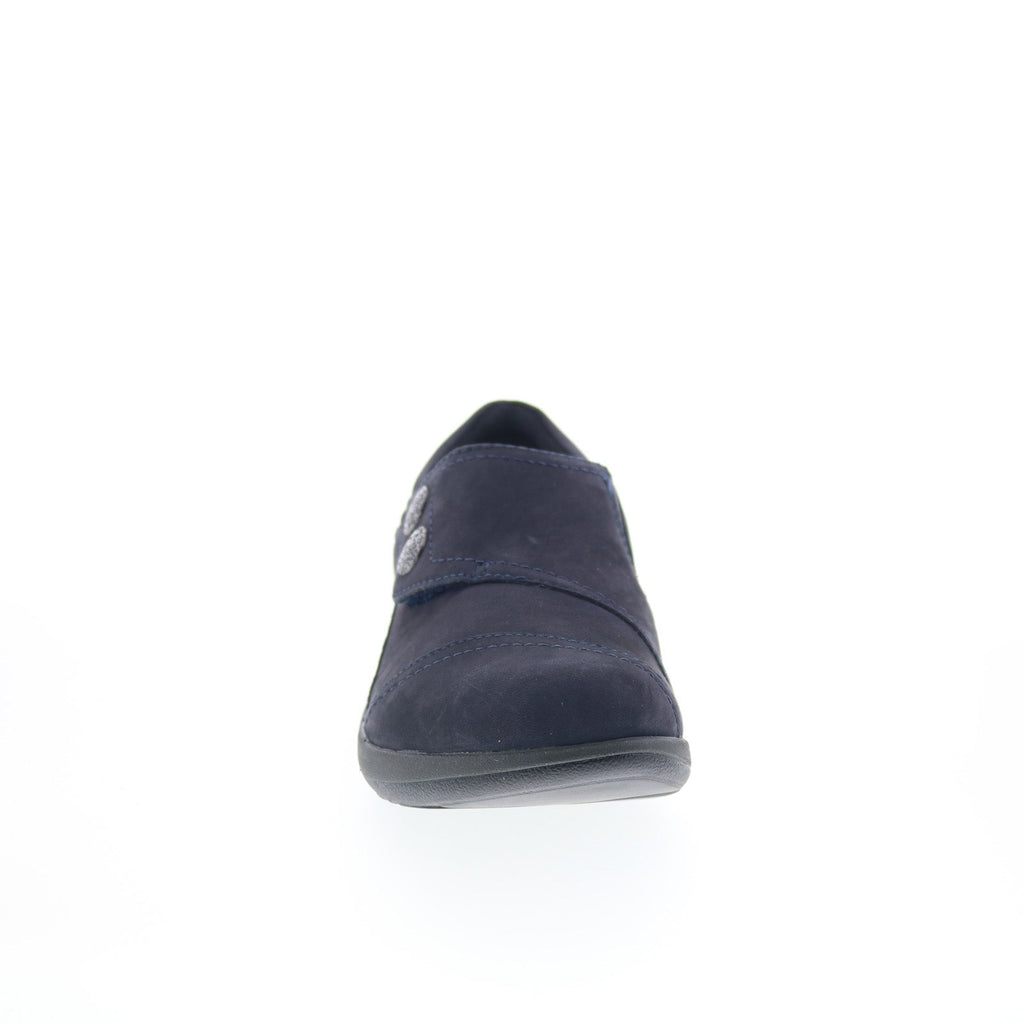 Aetrex Karina DM505 Womens Blue Leather Loafer Flats Shoes
